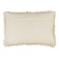 Cuscino rettangolare in cotone bianco e oro 60x40cm Cuscino rettangolare in cotone bianco e oro 60x40cm