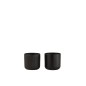 Lot de 2 cache-pots en céramique noire 11x11cm Lot de 2 cache-pots en céramique noire 11x11cm