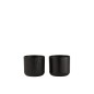 Lot de 2 cache-pots en céramique noire 13.5x12.5cm Lot de 2 cache-pots en céramique noire 13.5x12.5cm