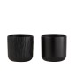 Lot de 2 cache-pots en céramique noire 20.5x20cm Lot de 2 cache-pots en céramique noire 20.5x20cm