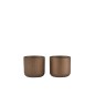 Lot de 2 cache-pots en céramique or cuivré 13.5x12.5cm Lot de 2 cache-pots en céramique or cuivré 13.5x12.5cm