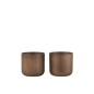 Lot de 2 cache-pots en céramique or cuivré 15x14.5cm Lot de 2 cache-pots en céramique or cuivré 15x14.5cm