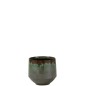 Cache-pot en céramique verte 23x23X23cm Cache-pot en céramique verte 23x23X23cm