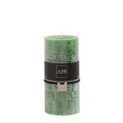 Bougie cylindrique 72H en Paraffine vert 7x7x15 cm