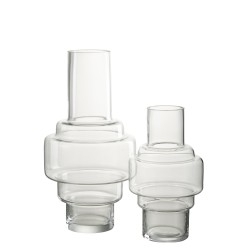 Vase en verre transparent 13.5x26cm
