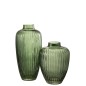 Vase à ligne en verre vert 18.5x25cm Vase à ligne en verre vert 18.5x25cm