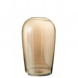 Vase oeuf en verre marron 18x30cm