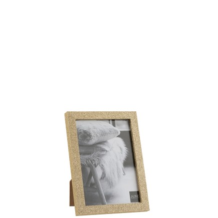 Cadre photo 15*20cm pailleté en bois et or pour photo 13*18cm