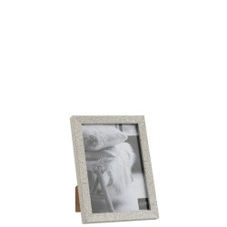 Cadre photo 15*20cm pailleté en bois et argent pour photo 13*18cm