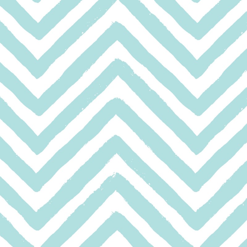 Lot de 20 serviettes à motif zigzag en papier blanc et bleu 33x33