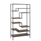 Étagères 6 planches bois en métal noir 101x39x85cm Étagères 6 planches bois en métal noir 101x39x85cm
