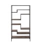 Étagères 6 planches bois en métal noir 101x39x85cm Étagères 6 planches bois en métal noir 101x39x85cm