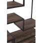 Étagères 6 planches bois en métal noir 101x39x85cm Étagères 6 planches bois en métal noir 101x39x85cm