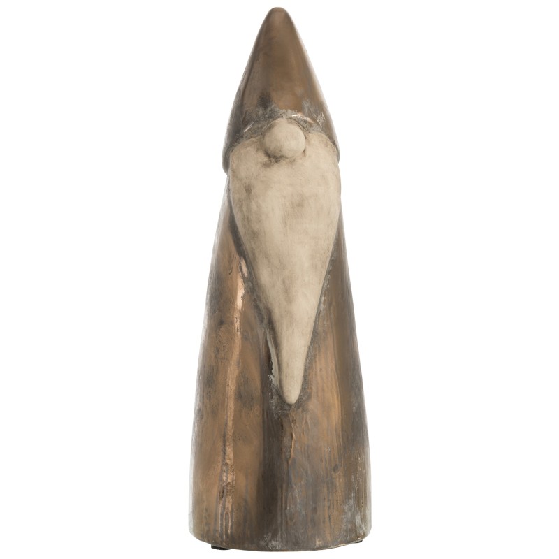PERE NOEL FIGURINE MODERNE FAIENCE MARRON LARGE