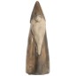 PERE NOEL FIGURINE MODERNE FAIENCE MARRON LARGE