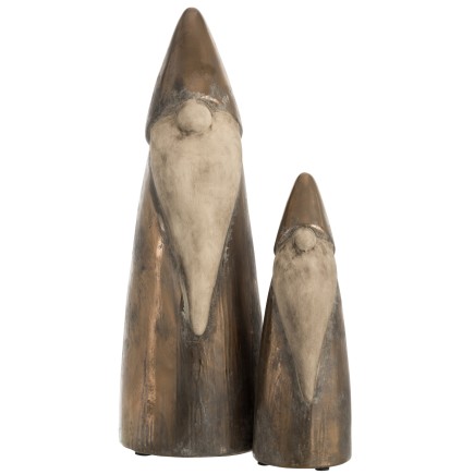 Père Noël moderne en faience marron H49cm