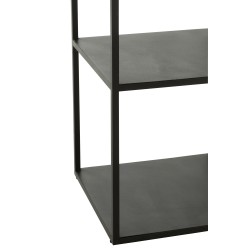 Étagère 6 niveaux en métal noir 40x40x180cm