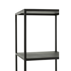 Étagère 6 niveaux en métal noir 40x40x180cm