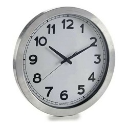 Horloge murale argent 60 cm
