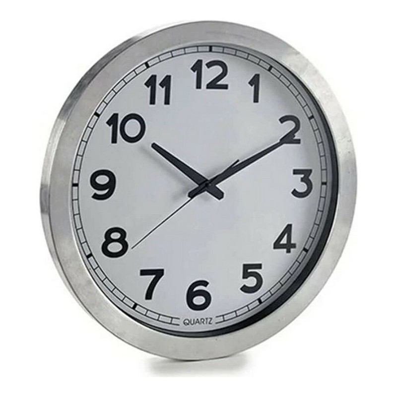 Horloge murale argent 60 cm