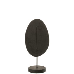 Tête plate sur socle en résine noir 46x20x14cm