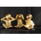 Lot de 3 p'tit maurice en poly or 24x15x25cm Lot de 3 p'tit maurice en poly or 24x15x25cm