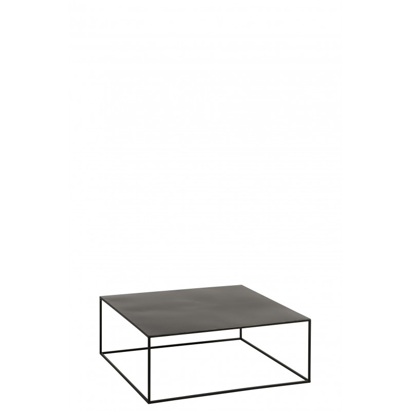 mesa de centro cuadrada de color negro
