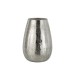 Photophore rond en verre craquelé argenté 26cm Photophore rond en verre craquelé argenté 26cm