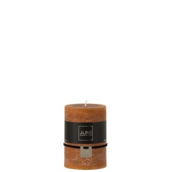 Bougie cylindrique caramel L7*l7*H10cm