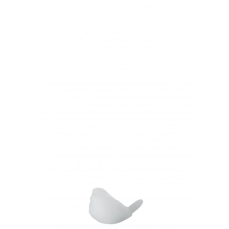 Oiseau en Paraffine blanc 12.5x7x7 cm