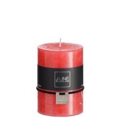 Bougie cylindrique 42H en Paraffine rouge 7x7x10 cm