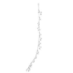 Guirnalda de perlas de plástico plateado de 2.5x2x61 cm