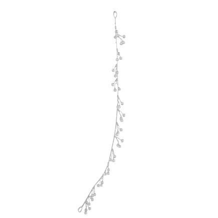 Guirnalda de perlas de plástico plateado de 2.5x2x61 cm