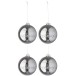 Boite de 4 boules de Noël en verre gris 10x10x10 cm
