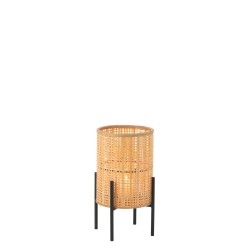 Lanterne avec pieds en bambou naturel 31x31x50cm