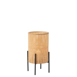 Lanterne avec pieds en bambou naturel 35x35x63cm