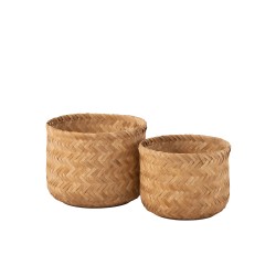 SET DE DEUX PANIERS BAMBOO NATUREL