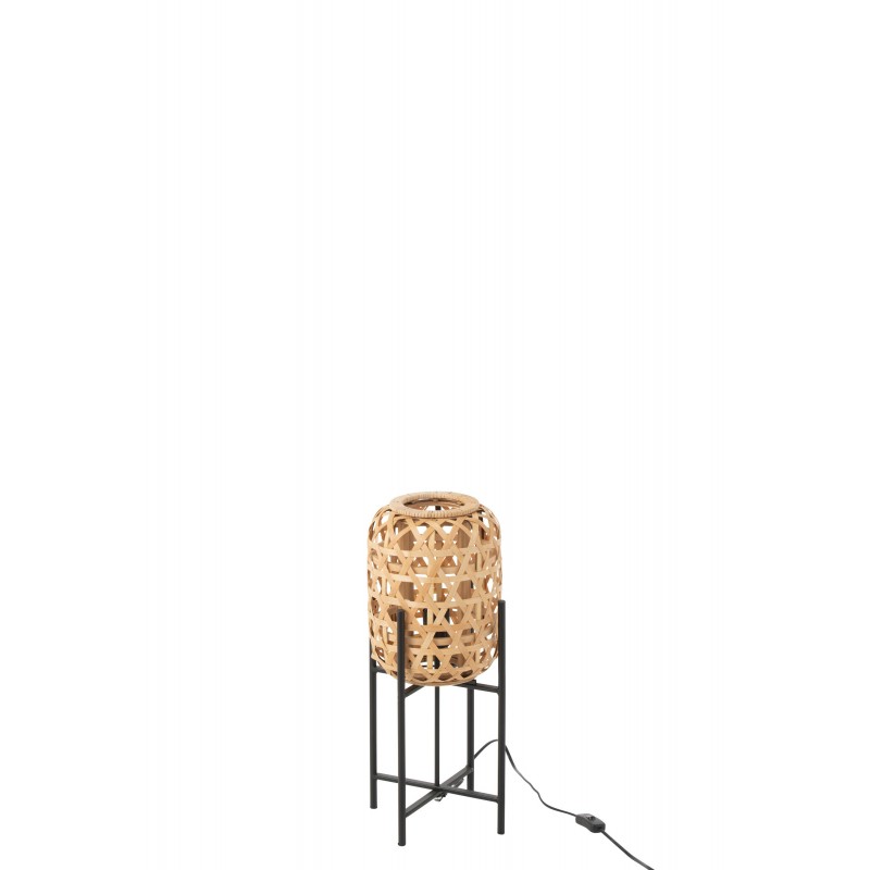 Lámpara de pie de bambú natural 24x24x53cm