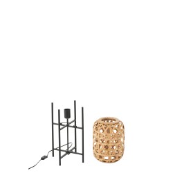 Lampe sur pied en bambou naturel 24x24x53cm