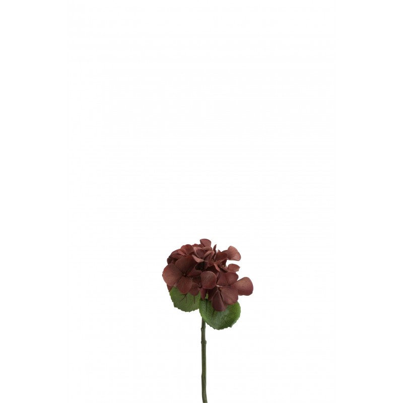Hydrangea artificielle en plastique marron 12.5x12.5x32 cm