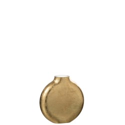 Vase en verre transparent doré 15x4x15cm