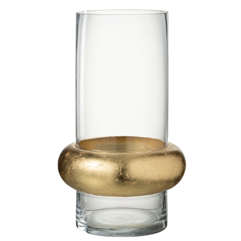 Vaso a tubo con anello dorato in vetro trasparente 20x20x35 cm
Vaso a tubo con anello dorato in vetro trasparente 20x20x35 cm