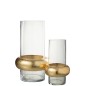 Vaso a tubo con anello dorato in vetro trasparente 20x20x35 cm
Vaso a tubo con anello dorato in vetro trasparente 20x20x35 cm