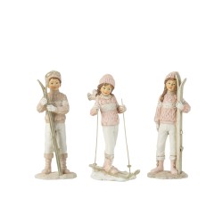 Set de 3 figurines de Noël en résine multicouleur 8x6x21.5 cm