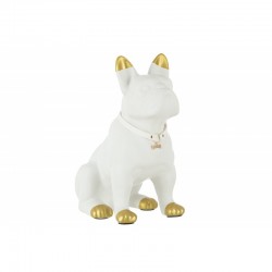 Perro de cerámica blanco 26.5x15.5x32 cm