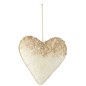 Suspension coeur en plastique blanc 15x6.5x15 cm