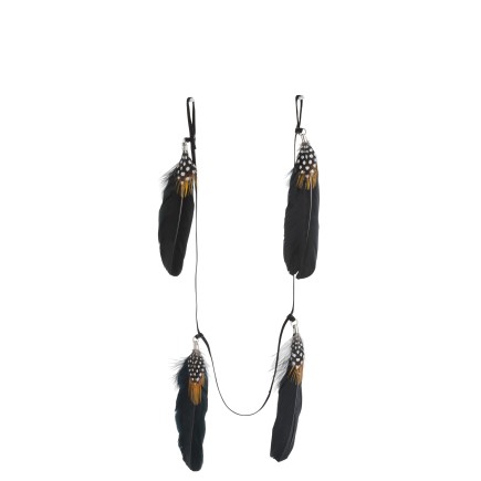 Guirnalda de plumas en plumas marrón y negro 6x0.5x15 cm