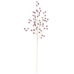 Branche de pierres strass en plastique mauve 8x4x66 cm