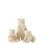 Ours polaire en textile crème 21x28x27.5 cm