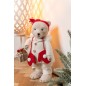 Set de 2 ours en textile multicouleur 20x18x40 cm
